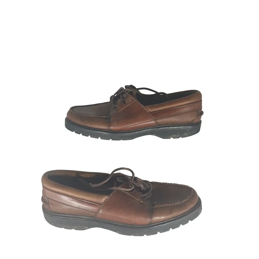 Cole Haan Country Boat Shoes 9 M Brown Leather Lug Sole Gorpcore Rugged